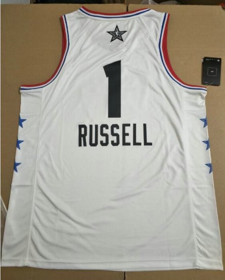 1 Russell Nets 2019 all star game jersey white